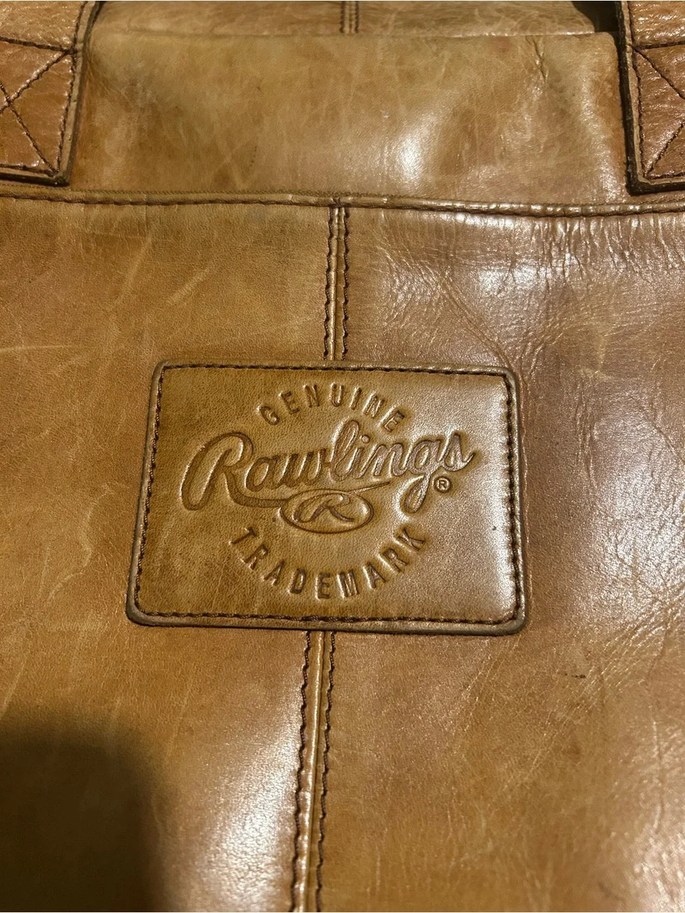 Rawlings Tan Leather Laptop Briefcase